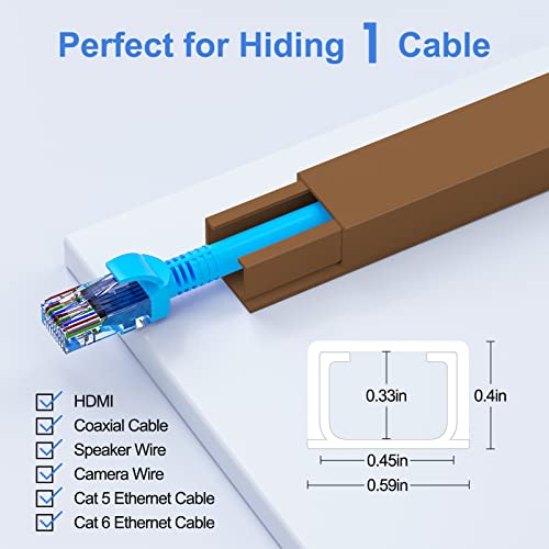 Cord Cover,Yecaye 47In Large Cable Hider for 4 Cords, Wire Cover