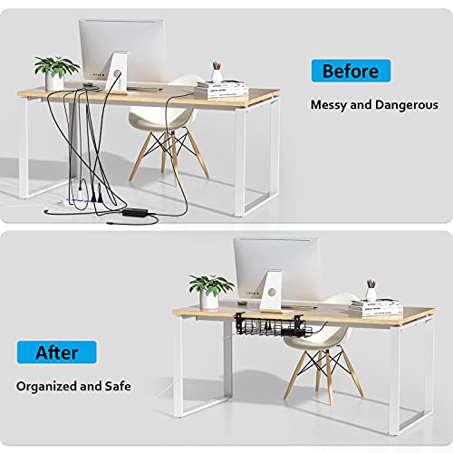 Yecaye Products, LLC Cable Management Yecaye 94in J Channel Cable Raceway -  Desk Cord Cable Organizer Cord Cover - Cable Management Under Desk Cable