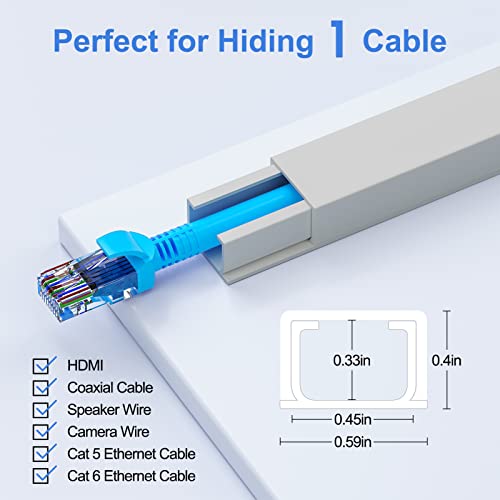 Screen Door Repair Kit Yecaye 125in Beige Cord Hider - One-Cord Channel Cord Cover On Wall - Cable M Command Strips