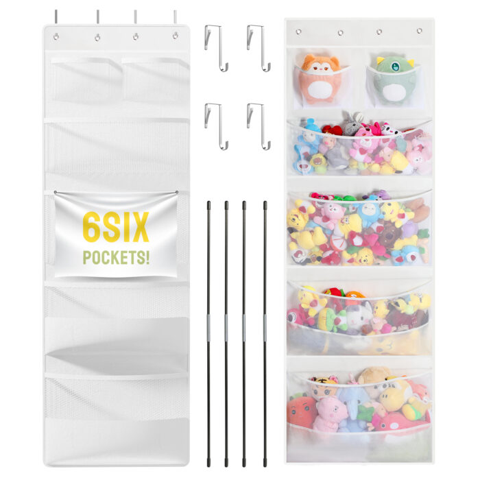 Yecaye 1 Pack Stuffed Animal Storage,White - Image 3