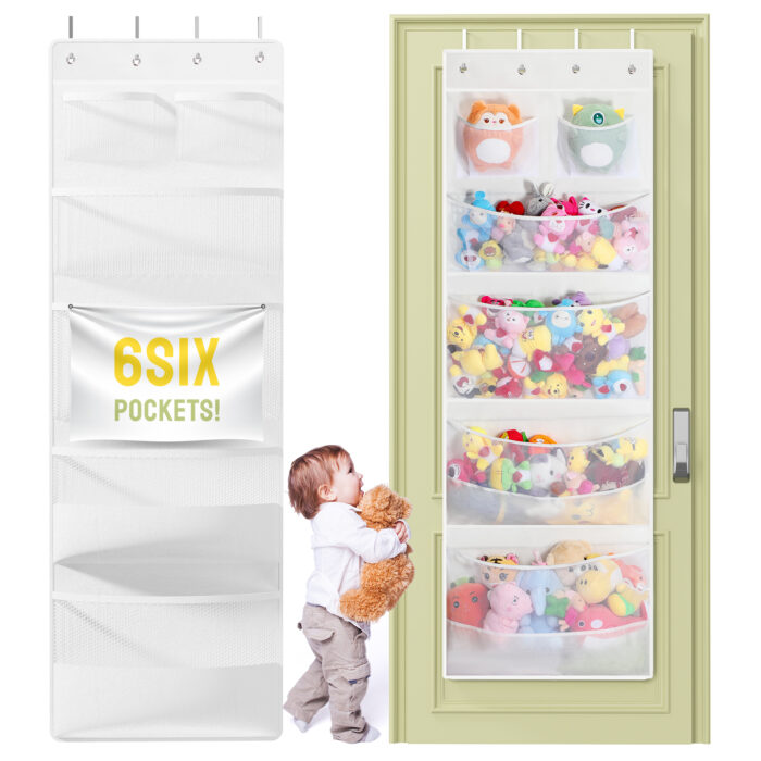 Yecaye 1 Pack Stuffed Animal Storage,White