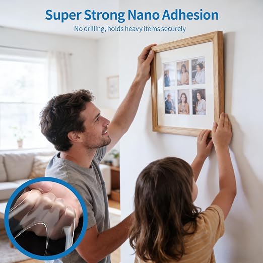 Yecaye 16.4ft Double Sided Tape Heavy Duty, Removable Strong Sticky Nano Mounting Tape, Multipurpose Adhesive Tape for Wall, Poster, Hanging Picture, Home Decor & Cable Channel, W1.18in, 1 Pack - Image 2