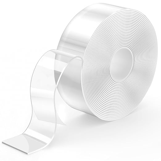 Yecaye 16.4ft Double Sided Tape Heavy Duty, Removable Strong Sticky Nano Mounting Tape, Multipurpose Adhesive Tape for Wall, Poster, Hanging Picture, Home Decor & Cable Channel, W1.18in, 1 Pack