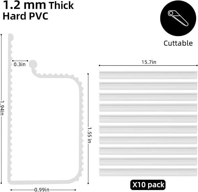 YECAYE 157in Cable Management, Cord Organizer,Easy Install Self-Adhesive Cable Organizer,Cord Management, Desk Wire Holder for Office Organization,Child and Pet Proofing, White - Image 3