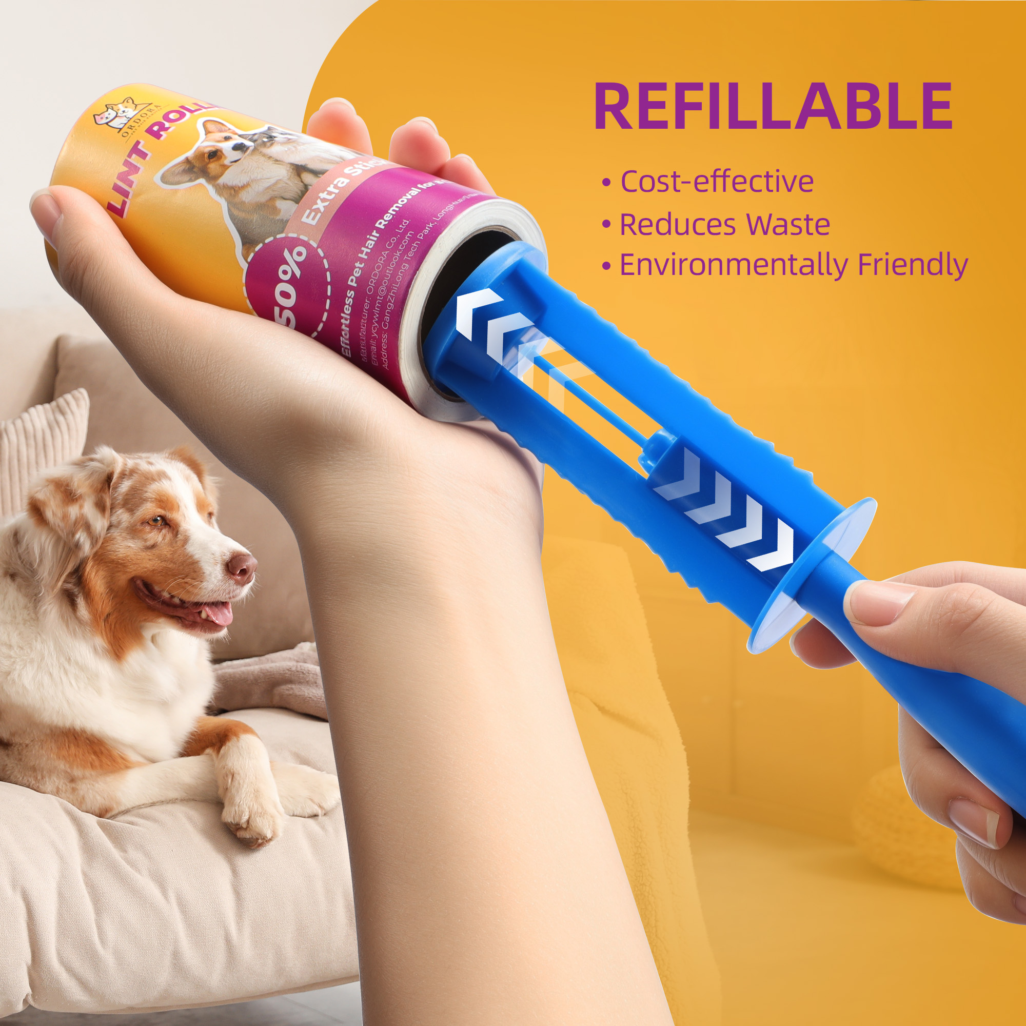 Yecaye Lint Rollers Extra Sticky Pet Hair Removal Lint Roller, 800 Sheets - Image 4