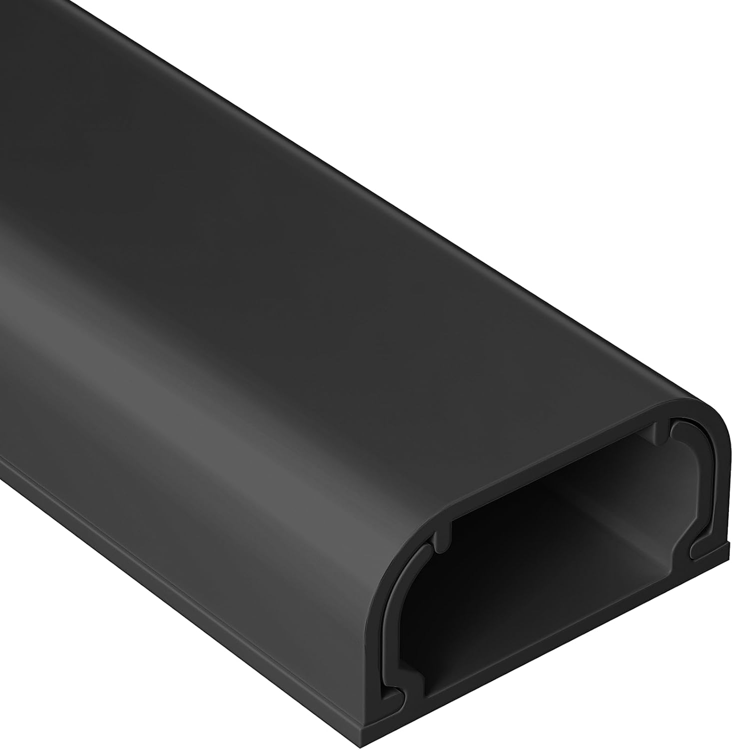 Wire Covers for 2 Cords TV on Wall, 47in Paintable Cable Hider, Medium Cable Management Kit, Cord Hiding for Wall Black, W0.95in H0.47in