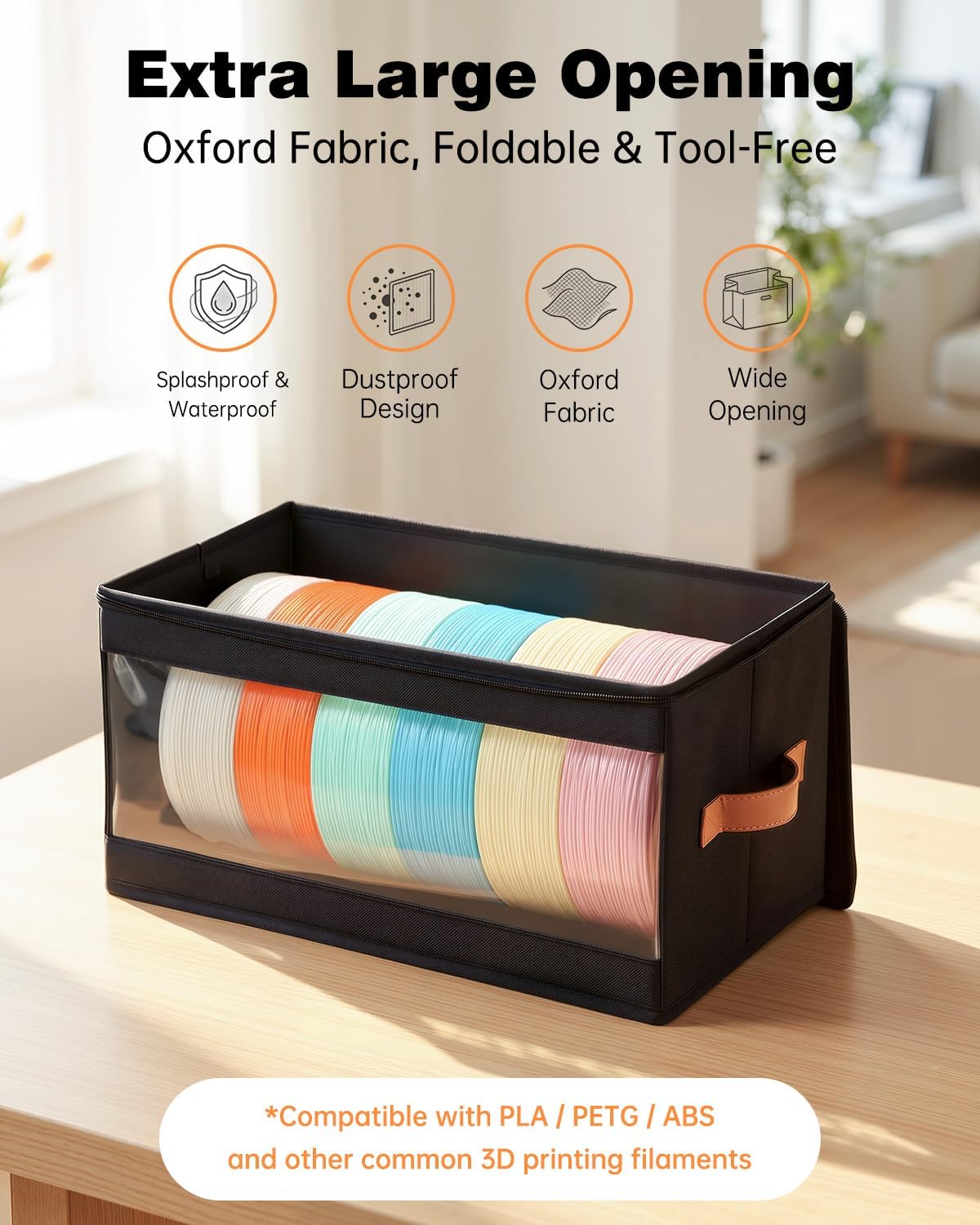 Yecaye 3D Printer Filament Storage Box, 2 Pack 4 Pack Filament Container Organizer - Image 2