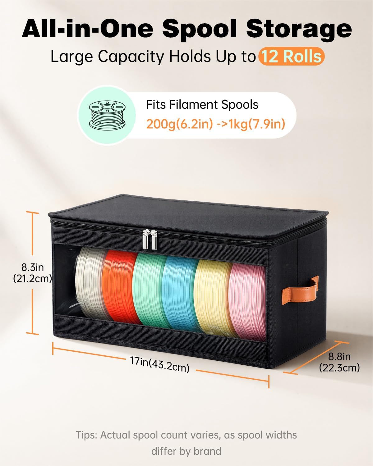 Yecaye 3D Printer Filament Storage Box, 2 Pack 4 Pack Filament Container Organizer - Image 4