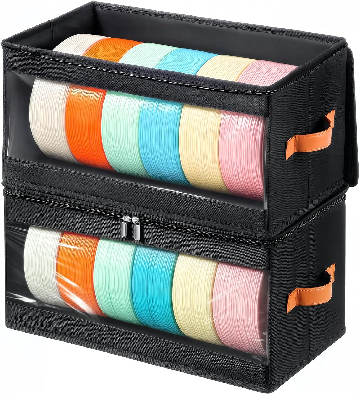 Yecaye 3D Printer Filament Storage Box, 2 Pack 4 Pack Filament Container Organizer