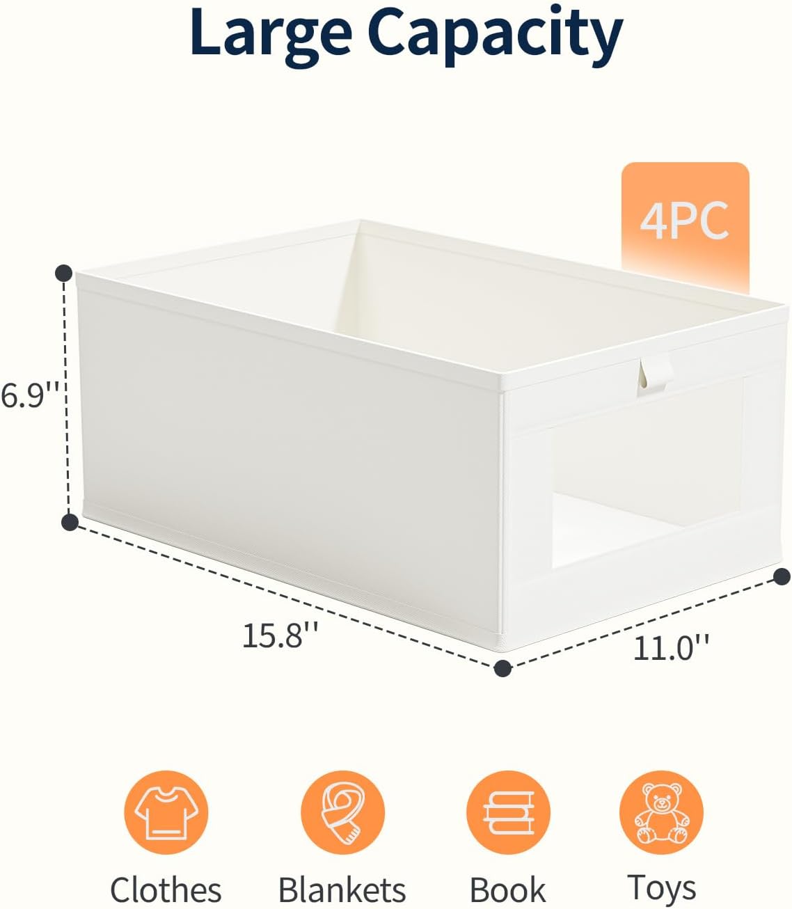 Yecaye Linen Closet Organizers and Storage with Transparent Window - Image 10