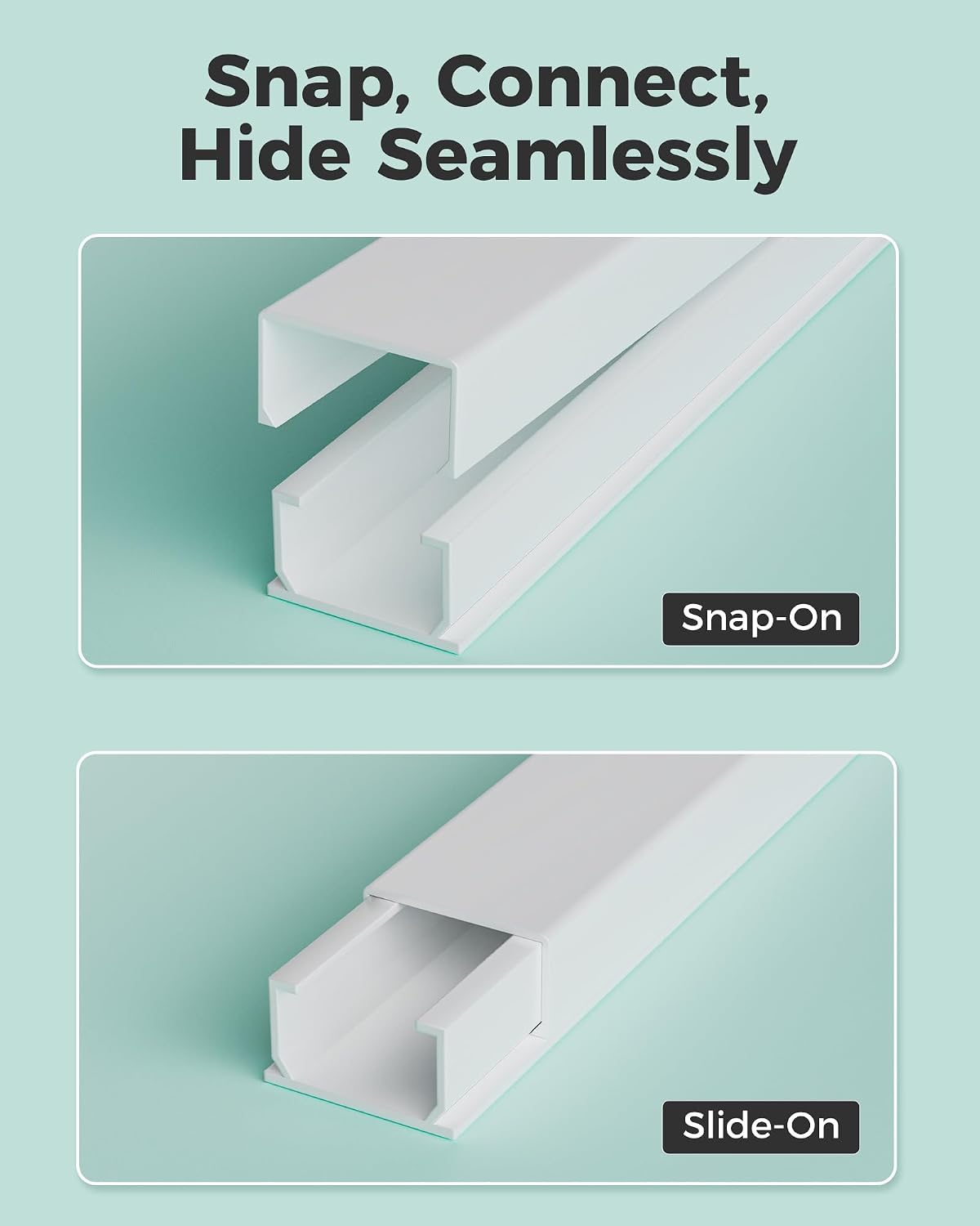 Yecaye 71in Cord Hider, Cord Covers for Wires on Wall - Image 9