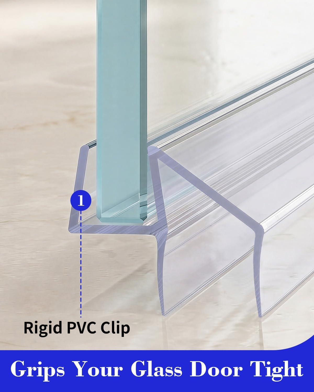 Yecaye 3-Pack 3/8" x 36" Shower Door Bottom Seal Strip, Shower Door Sweep - Image 3