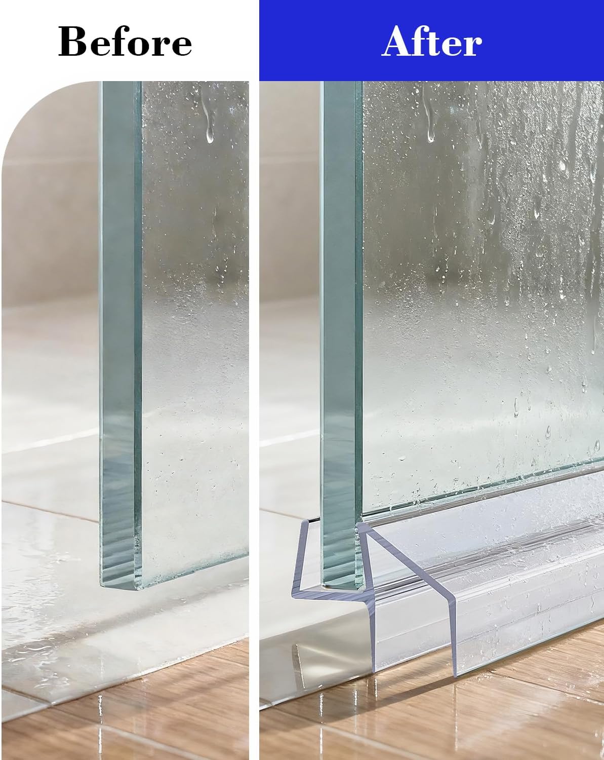 Yecaye 3-Pack 3/8" x 36" Shower Door Bottom Seal Strip, Shower Door Sweep - Image 7