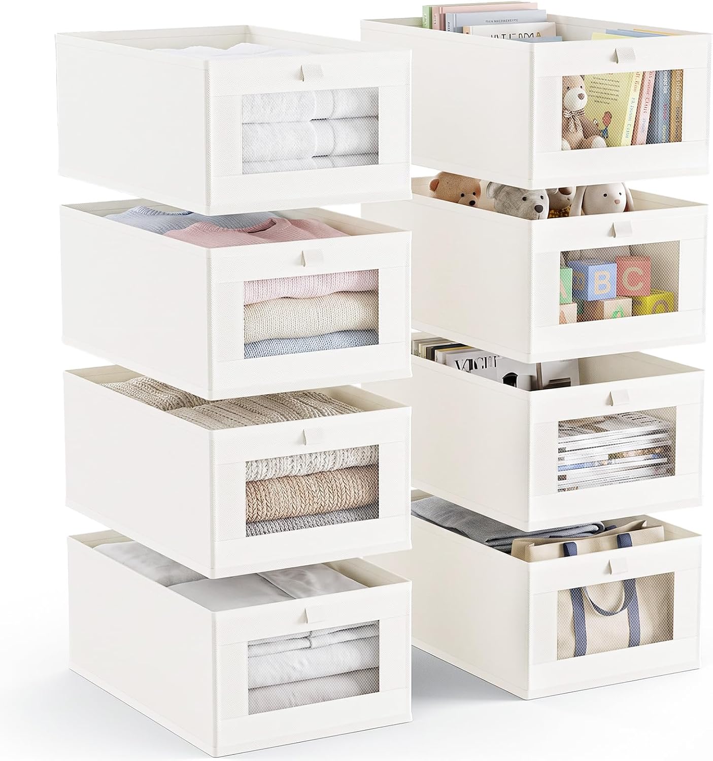 Yecaye Linen Closet Organizers and Storage with Transparent Window - Image 3