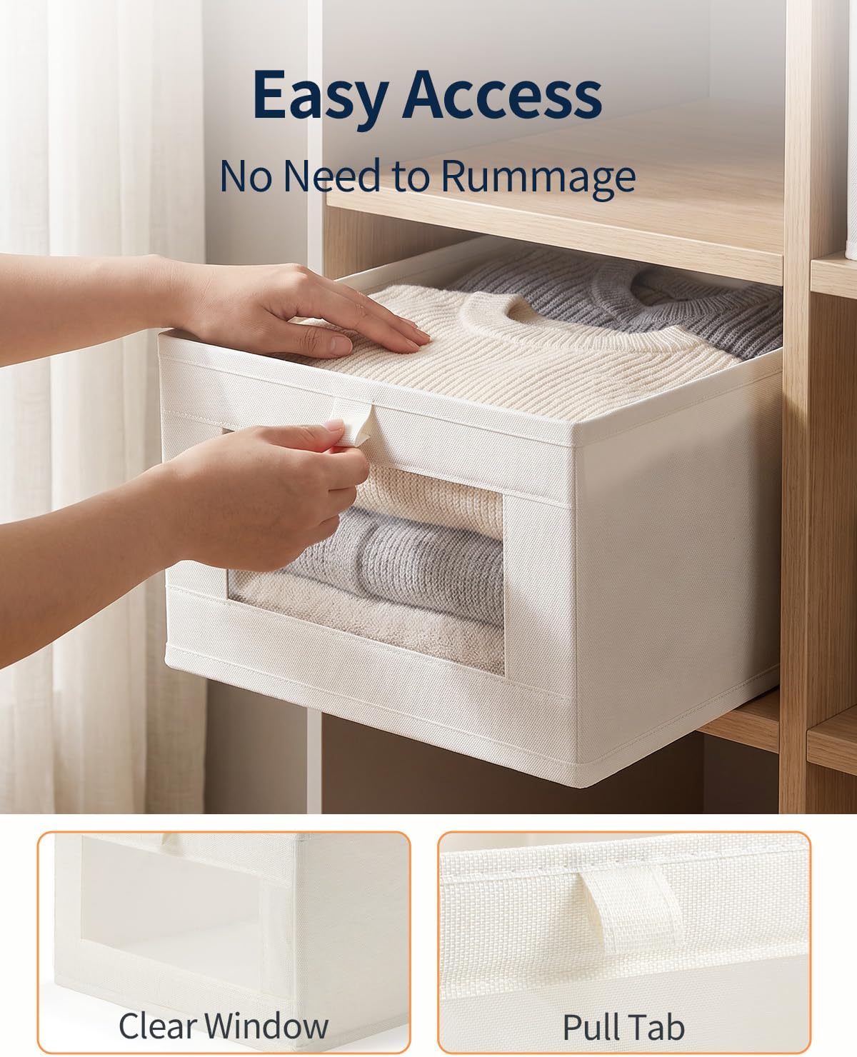 Yecaye Linen Closet Organizers and Storage with Transparent Window - Image 9