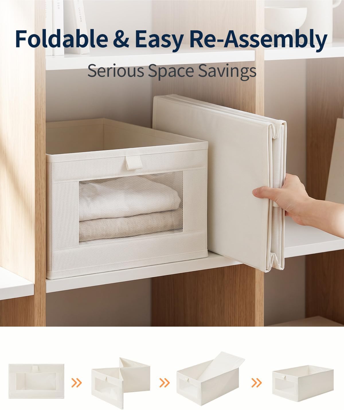 Yecaye Linen Closet Organizers and Storage with Transparent Window - Image 8